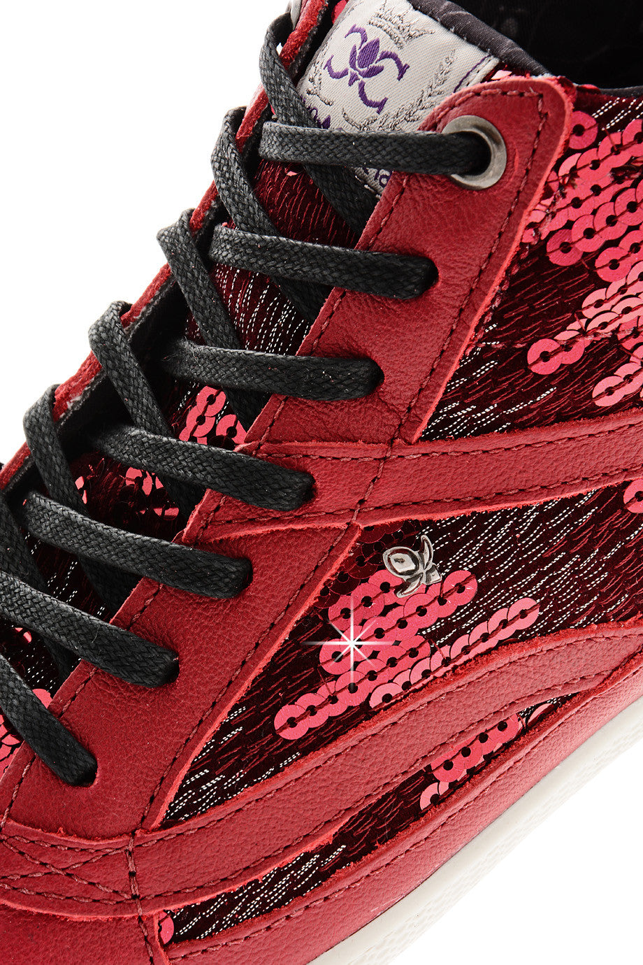 Μπορντώ Αθλητικά Παπούτσια με Παγιέτες | Γυναικεία Παπούτσια