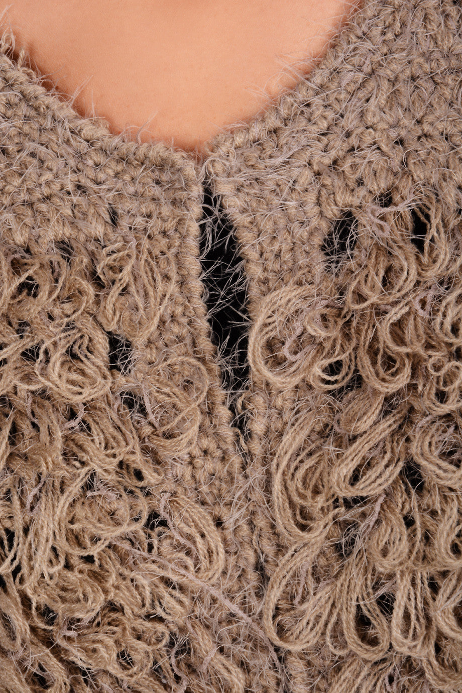 Μπεζ Μάλλινη Μπουκλέ Ζακέτα | Γυναικεία Ρούχα