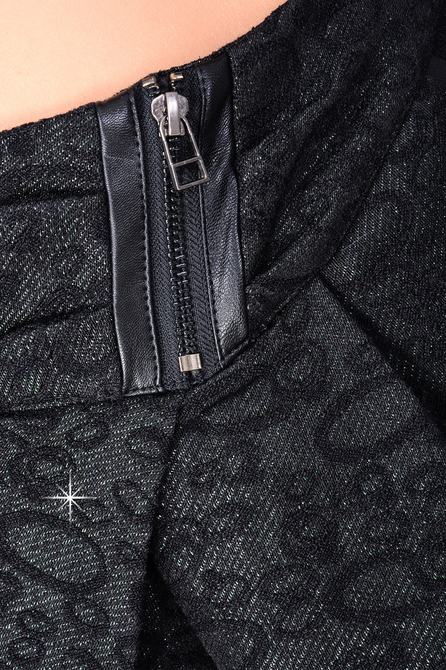 Mαύρη Μεταλλιζέ Κοντή Φούστα | Φούστες