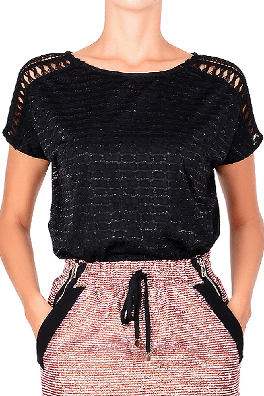 Μαύρο Τοπ με Δαντέλα | Γυναικεία Ρούχα