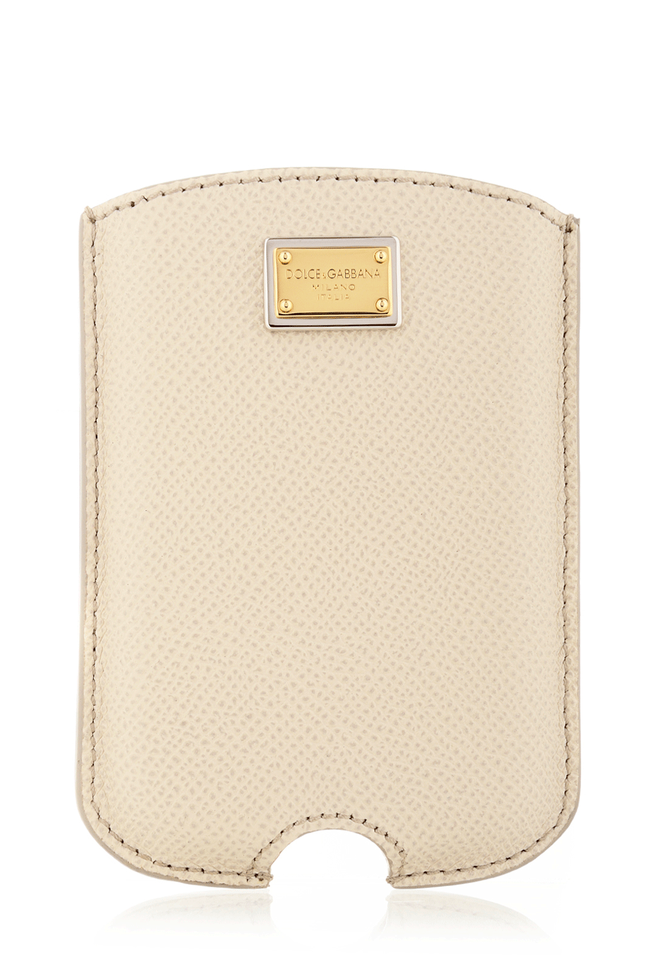 DOLCE & GABBANA - GHIACCIO Ιβουάρ Δερμάτινη Θήκη Κινητού Smartphone Blackberry