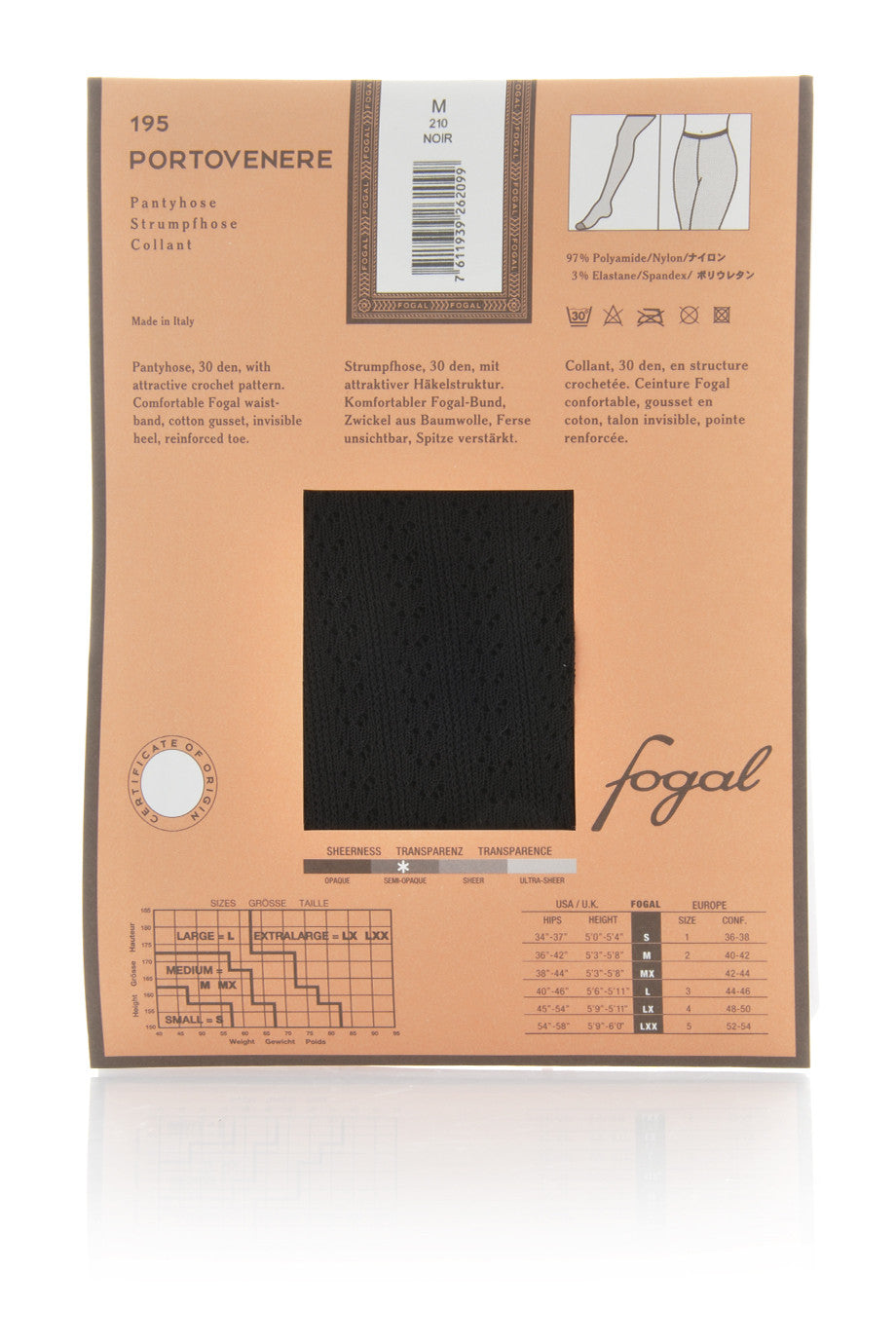 FOGAL 195 PORTOVENERE 210 Μαύρο Καλσόν