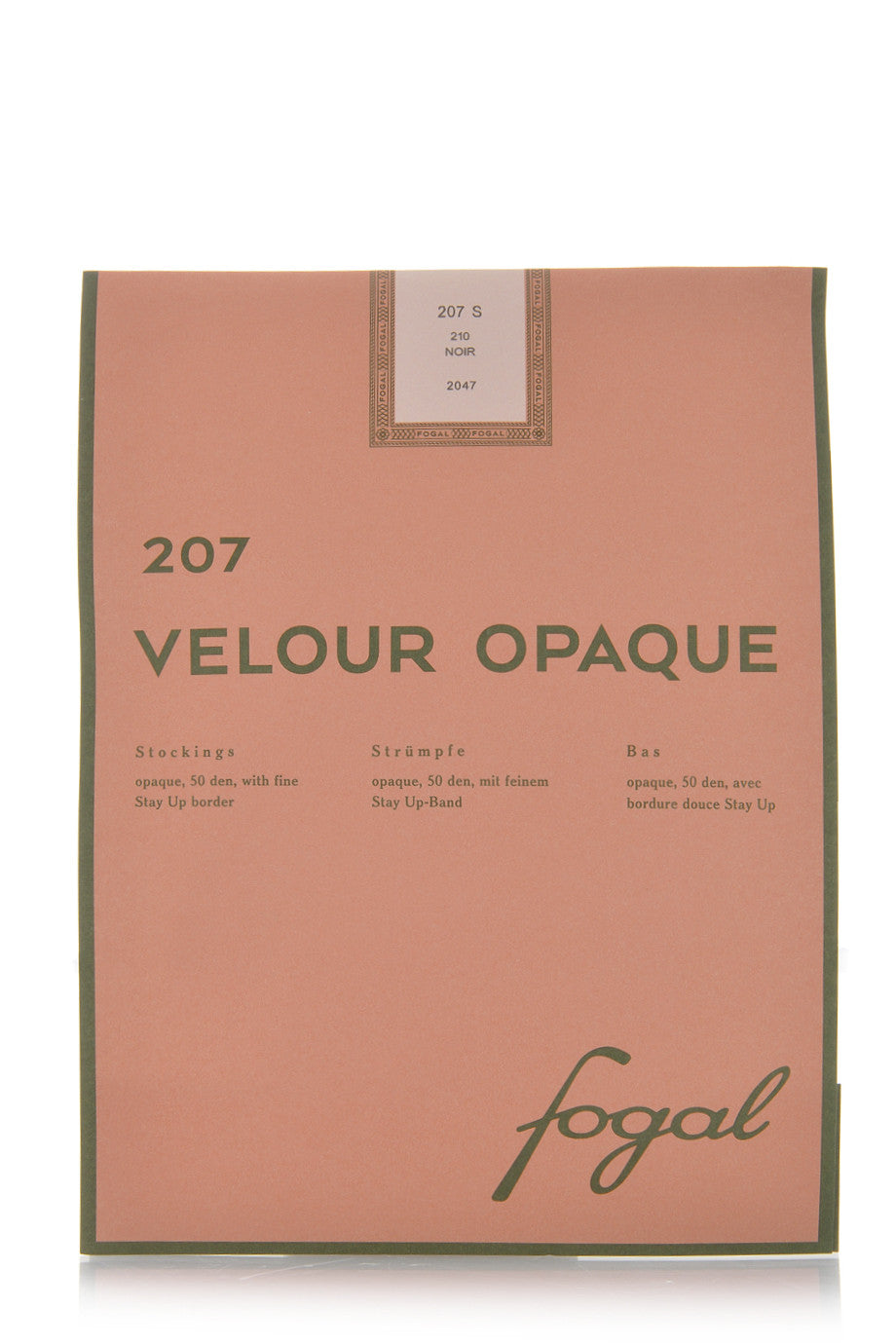 FOGAL 207 VELOUR OPAQUE Μαύρες Καλτσοδέτες