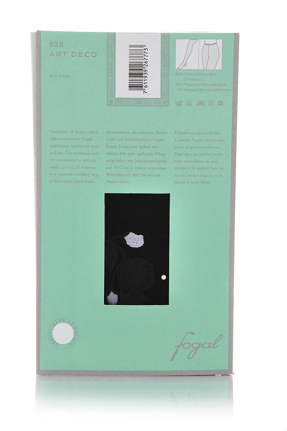 FOGAL 528 ART DECO Μαύρο Αδιαφανές Καλσόν