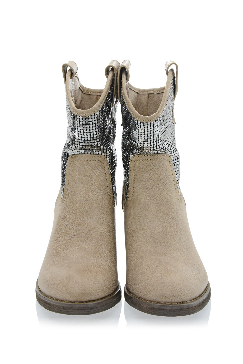 Μπεζ Μπότες με Τακούνι - Francesco Milano | Γυναικεία Παπούτσια