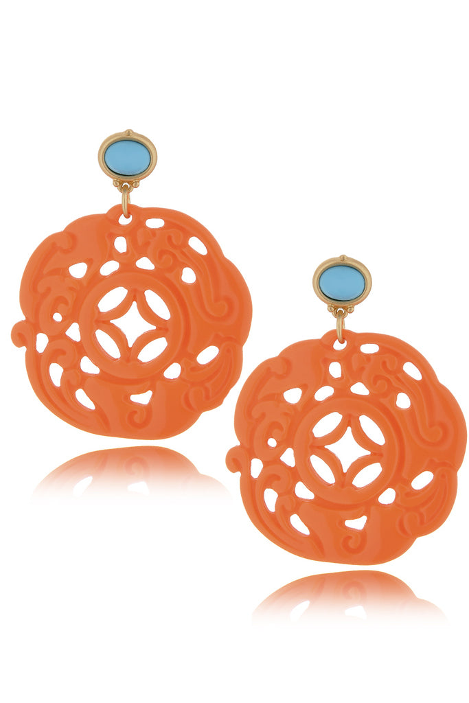 Κοραλί Σκουλαρίκια - Kenneth Jay Lane | Κοσμήματα