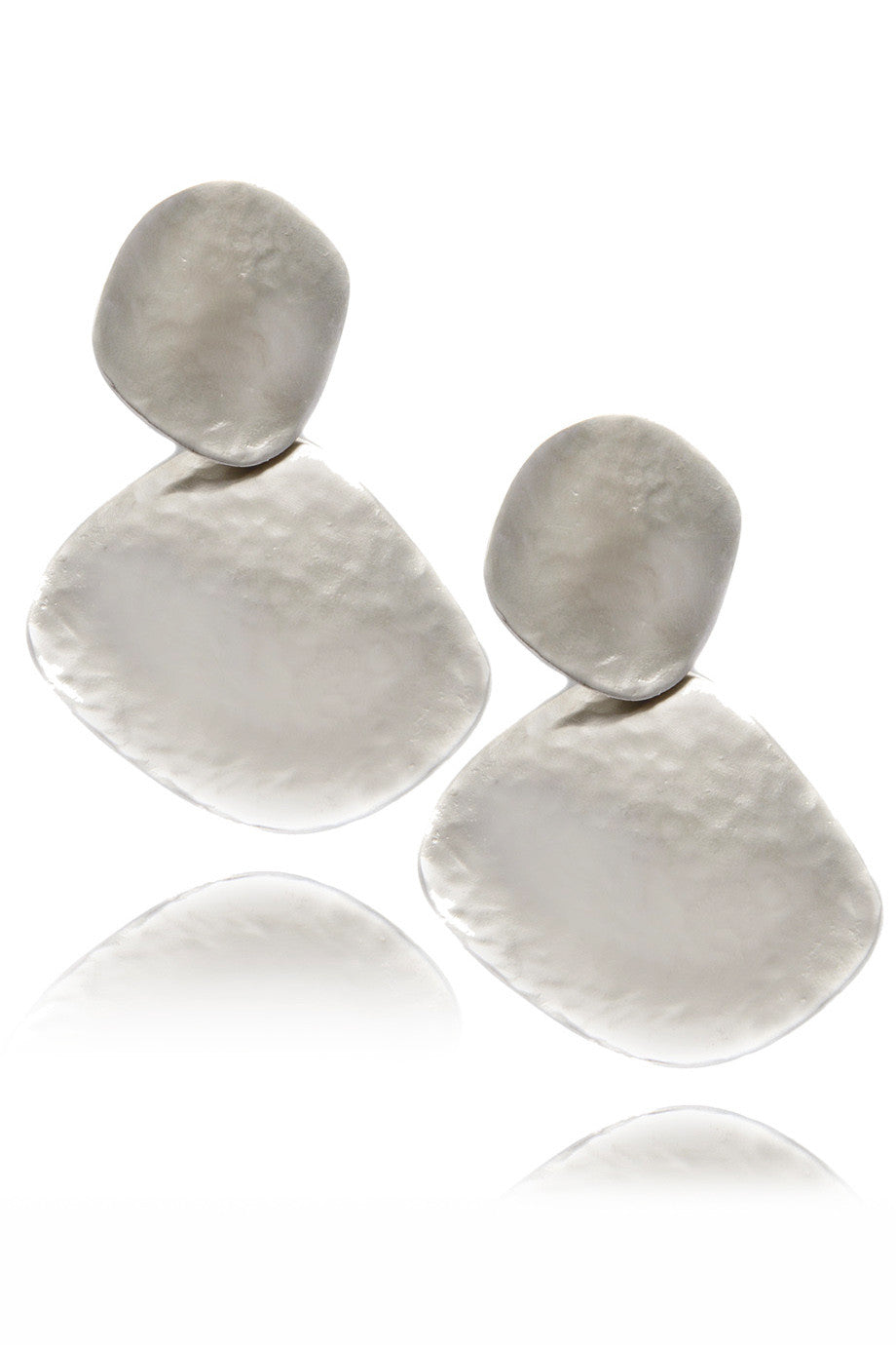 Satin Ασημένια Σκουλαρίκια Φύλλο - Kenneth Jay Lane | Κοσμήματα