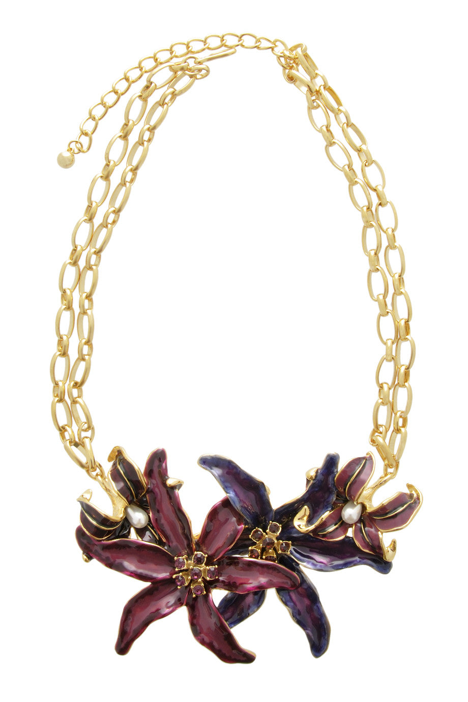 Kolie Kosmimata Kenneth Jay Lane Satin Asimenio Kolie Kosmimata Satin Silver Necklace