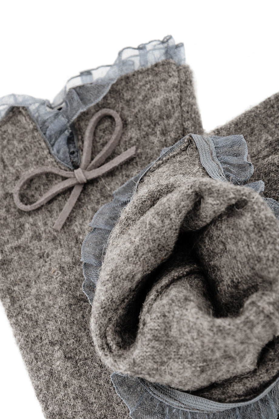 Γκρι Μάλλινα Γάντια | Γυναικεία Γάντια