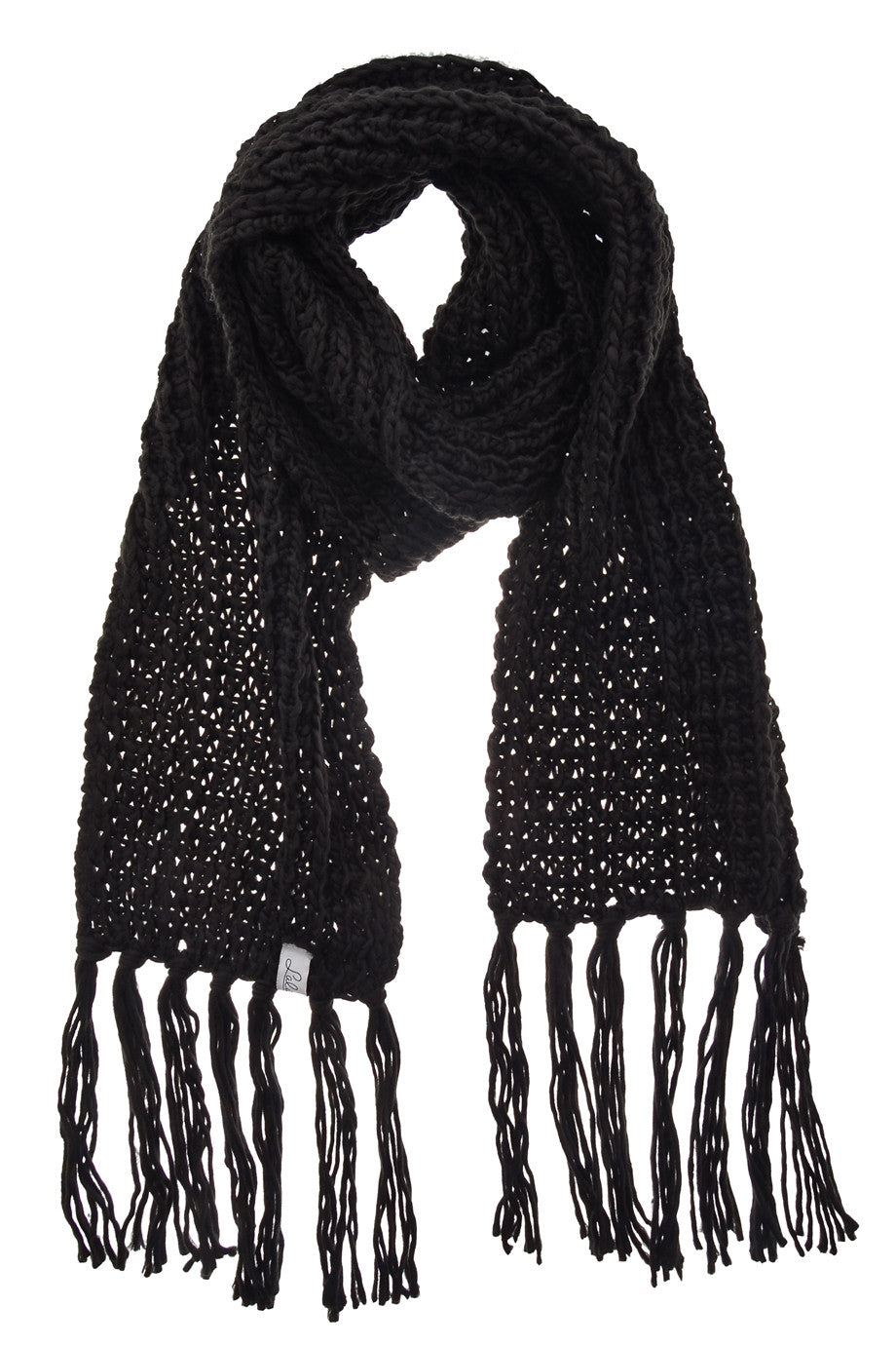 BERN Black Wool Scarf