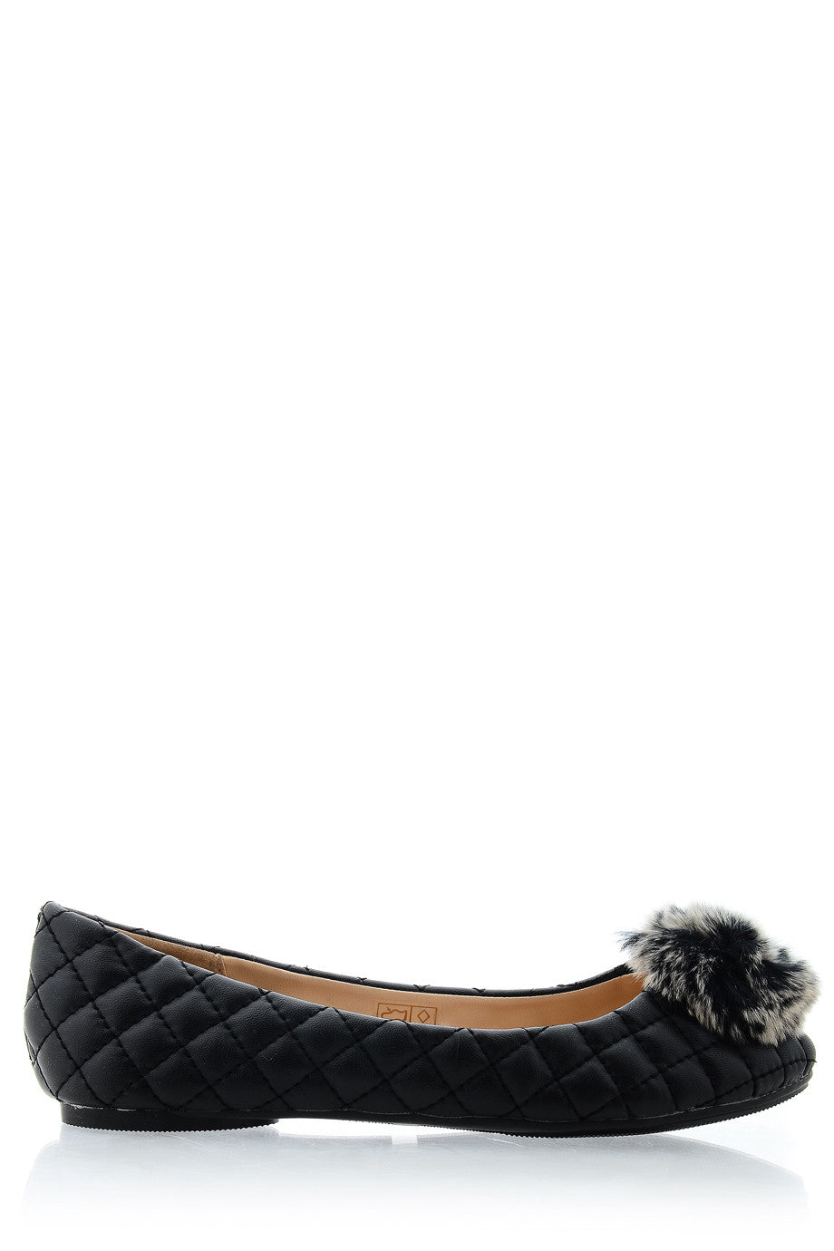 Mαύρες Καπιτονέ Μπαλαρίνες | Γυναικεία Παπούτσια