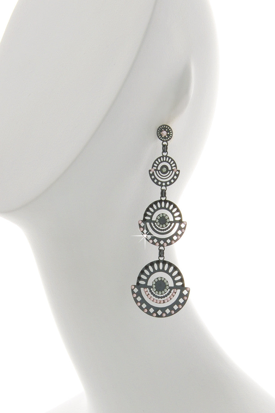 Σκούρα Ασημί Σκουλαρίκια - Lk Designs | Κοσμήματα