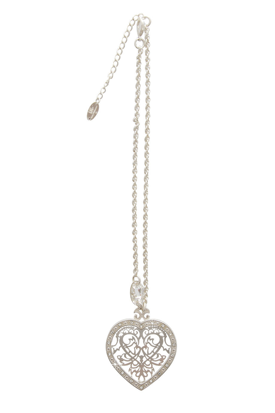 LK DESIGNS - VINTAGE Ασημί Μενταγιόν Καρδιά | Κοσμήματα