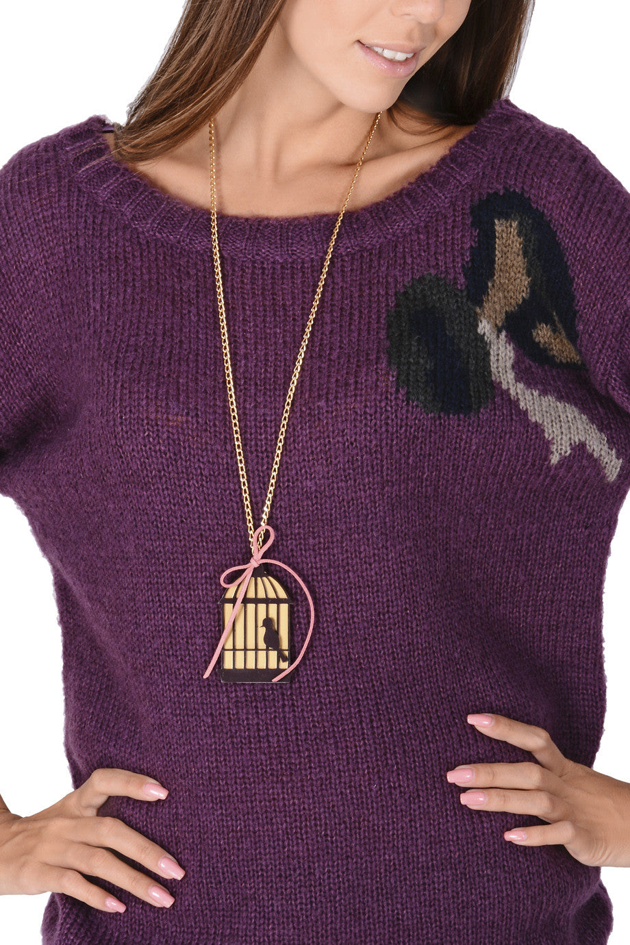 Καφέ Μακρύ Κολιέ - Mancoti | Κοσμήματα