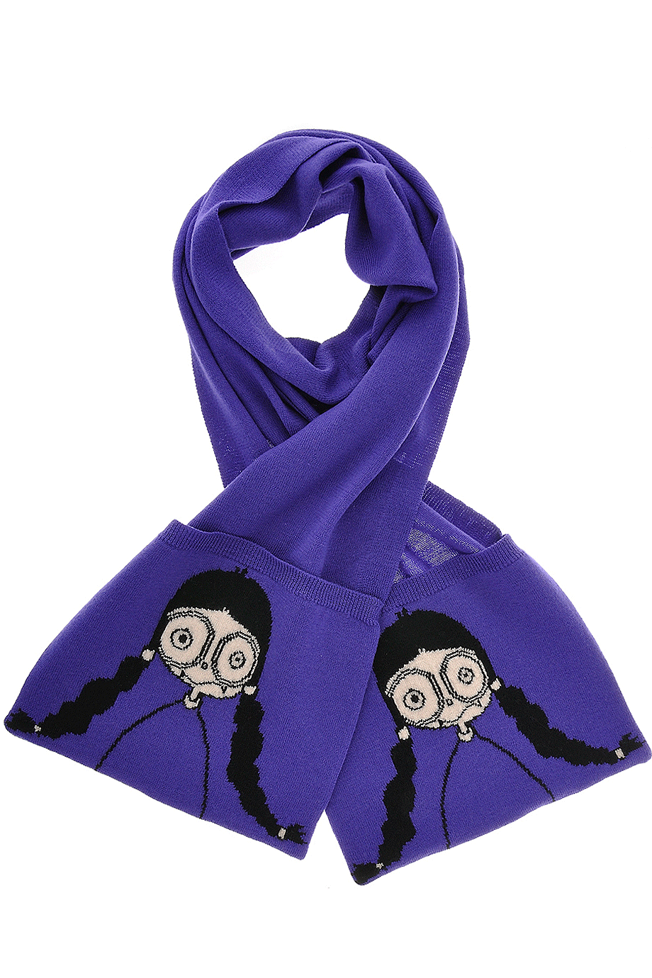 MISS MARC Purple Wool Scarf