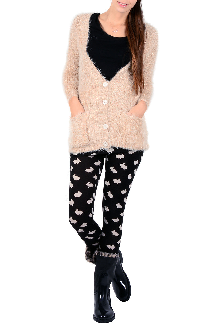 Μαύρο Κολάν με Σχέδια | Γυναικεία Παντελόνια