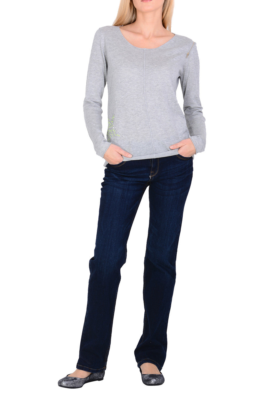 Γκρι Μπλούζα με Αστέρι | Γυναικεία Ρούχα