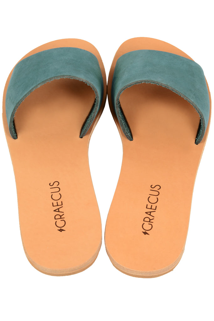 Nike Μπλε Σουεντ Δερμάτινα Σανδάλια