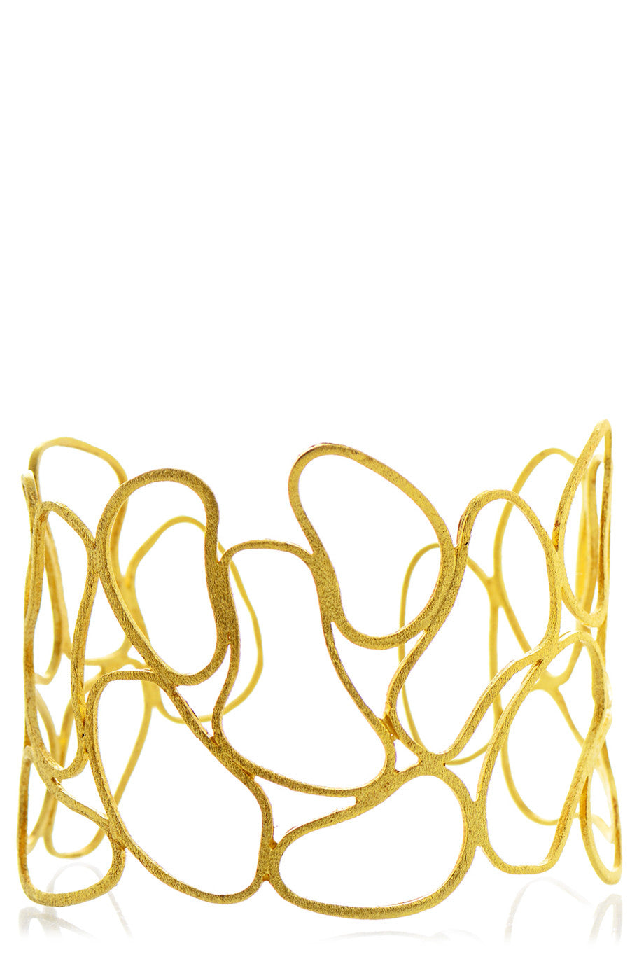 Επίχρυση Χειροπέδα με Ακανόνιστα Σχέδια - Sarina | Κοσμήματα