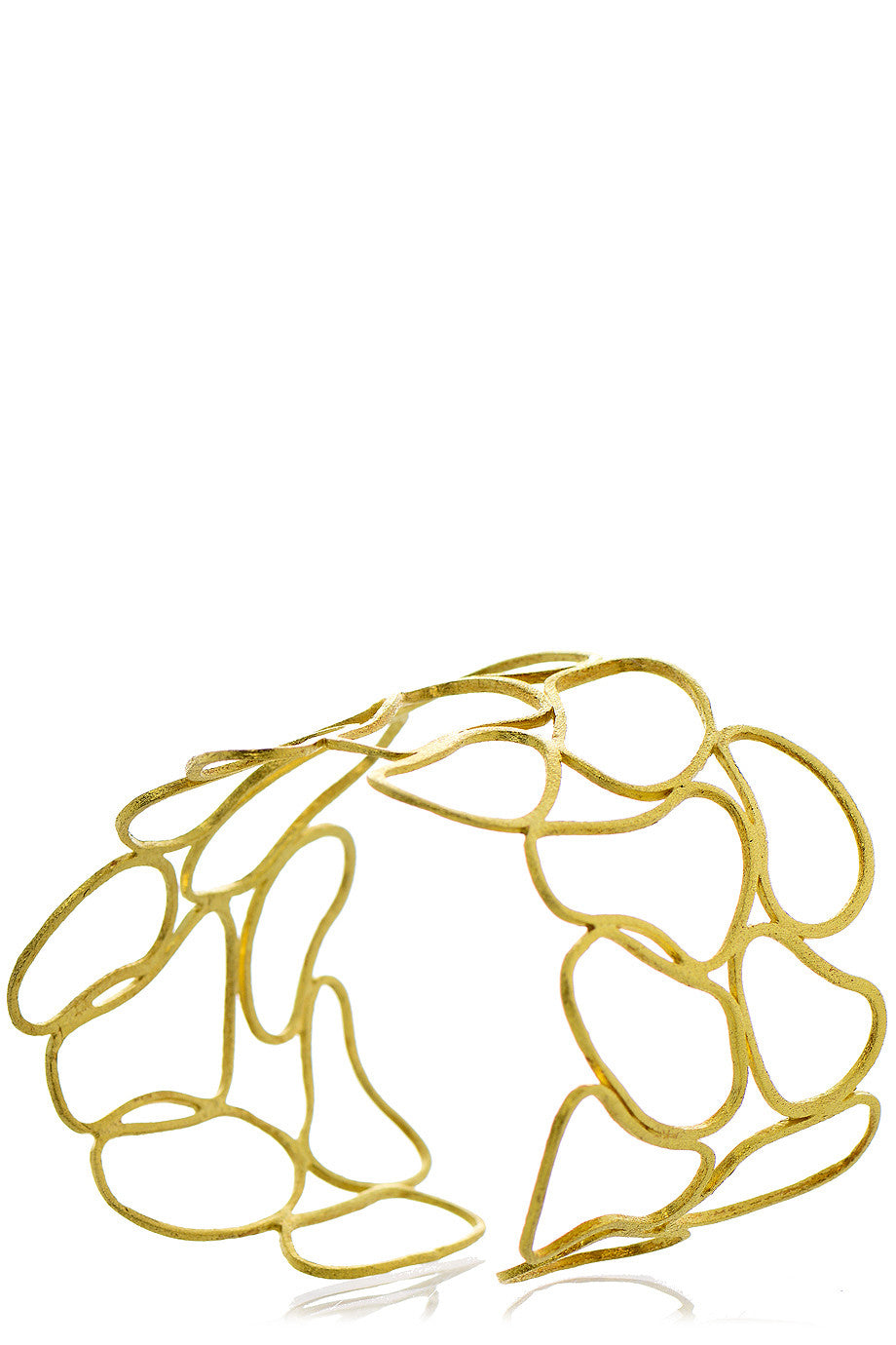 Επίχρυση Χειροπέδα με Ακανόνιστα Σχέδια - Sarina | Κοσμήματα