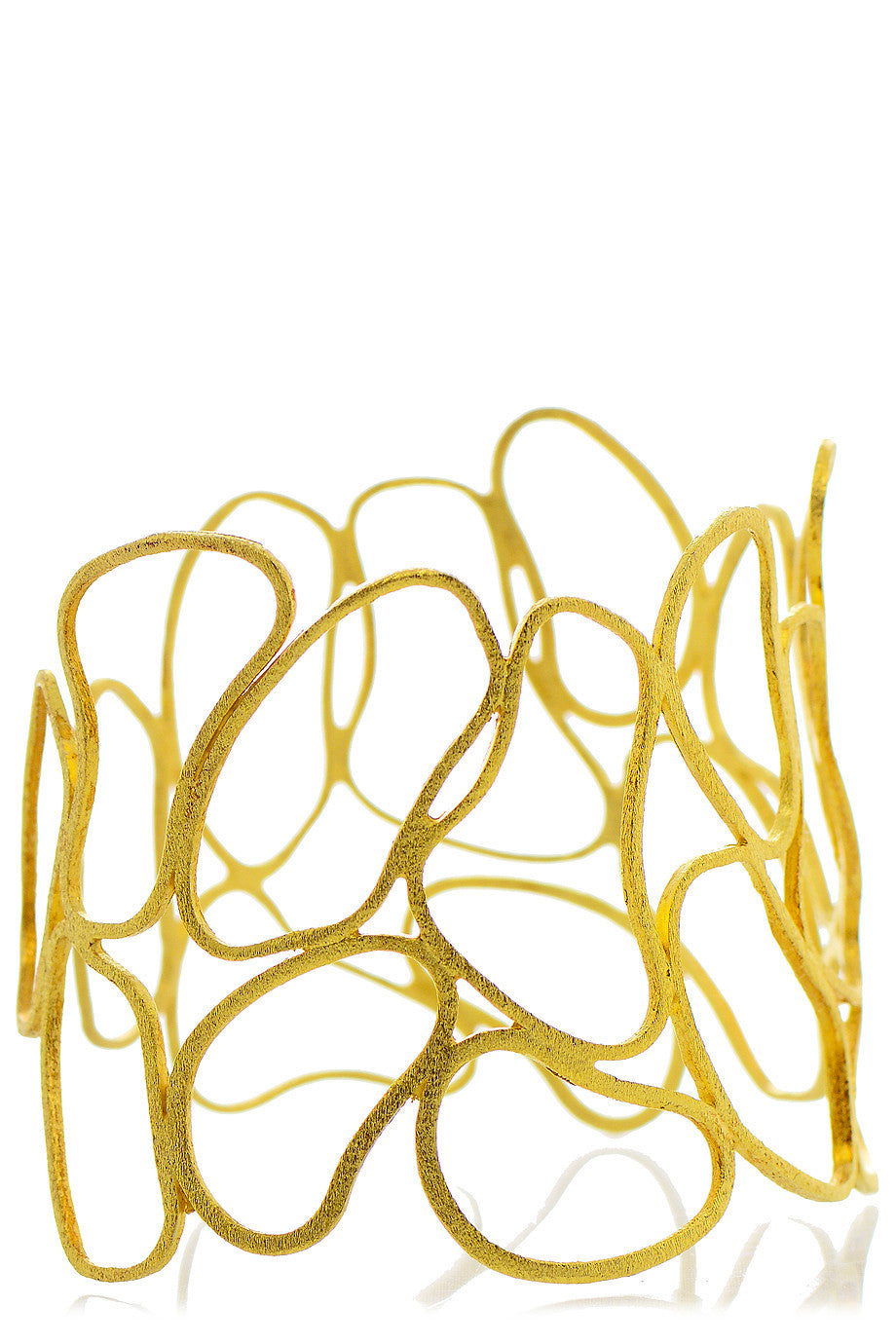 Επίχρυση Χειροπέδα με Ακανόνιστα Σχέδια - Sarina | Κοσμήματα