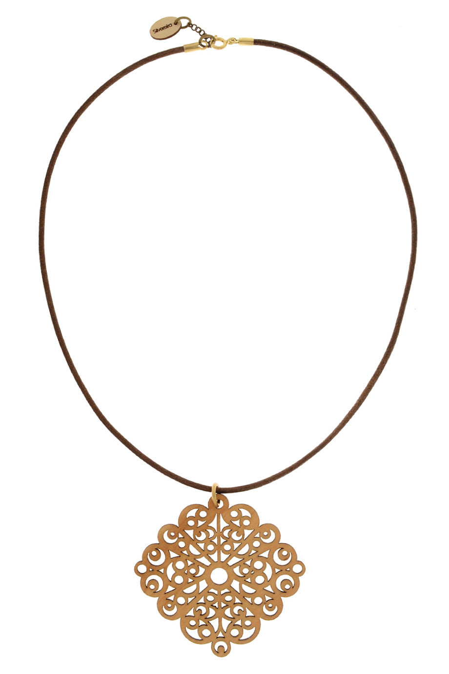 Καφέ Ξύλινο Μενταγιόν | Κοσμήματα