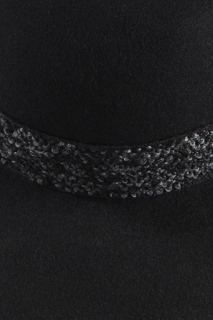 Jemony Μαύρο Καπέλο Fedora | Γυναικεία Καπέλα - Χειμερινά Καπέλα- Cappelli