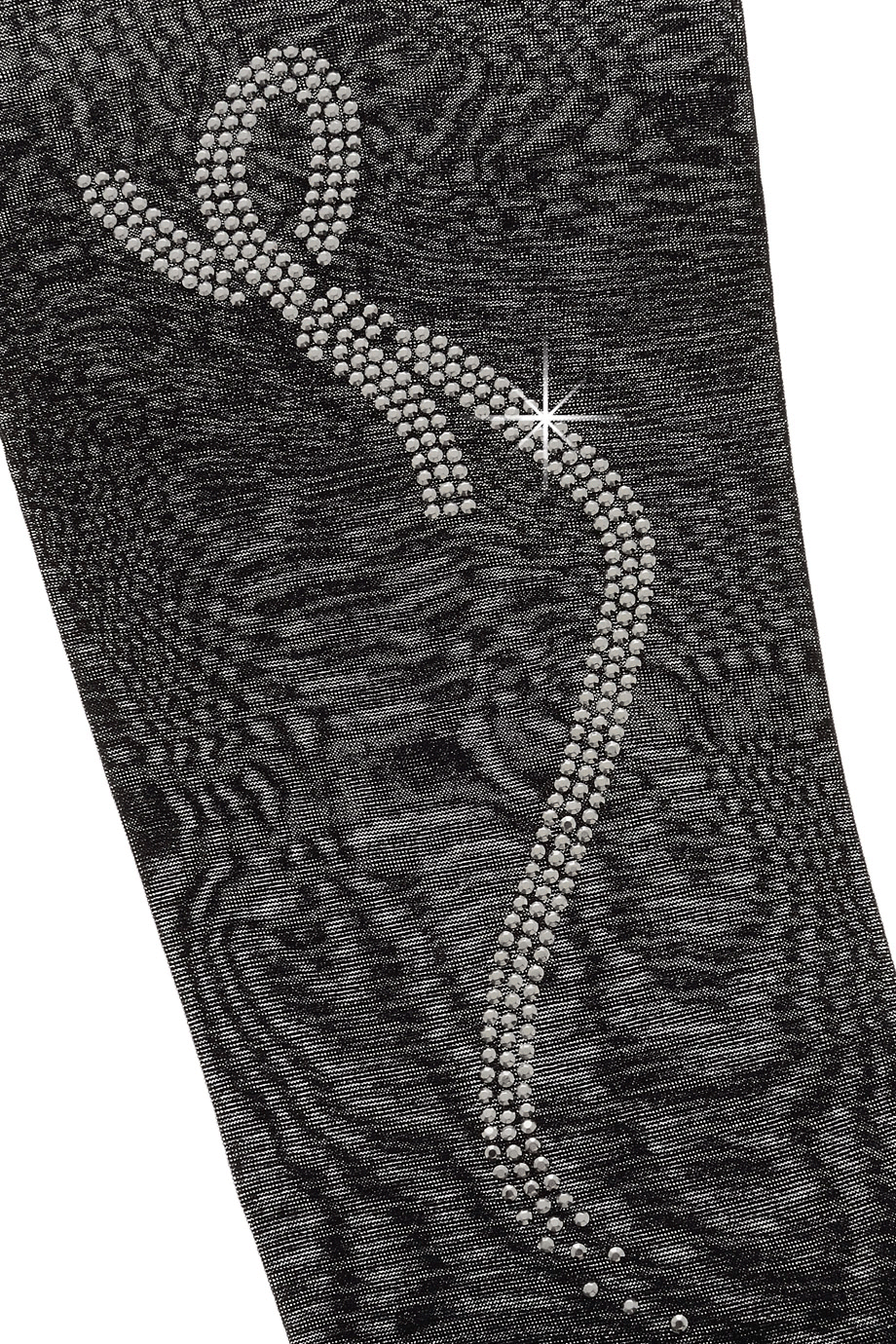 TRASPARENZE PORTUGAL Μαύρο Καλσόν με Κρύσταλλα