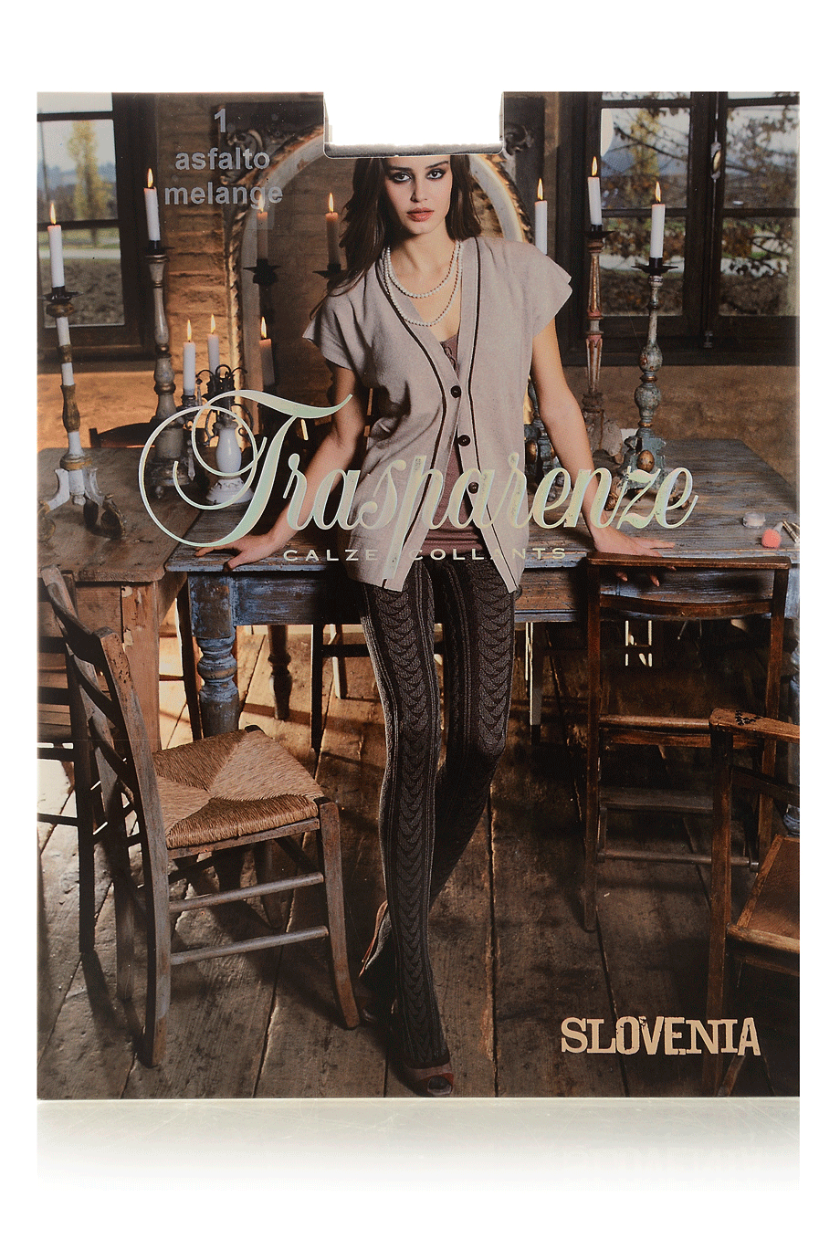 TRASPARENZE SLOVENIA Μαύρο Γκρι Καλσόν