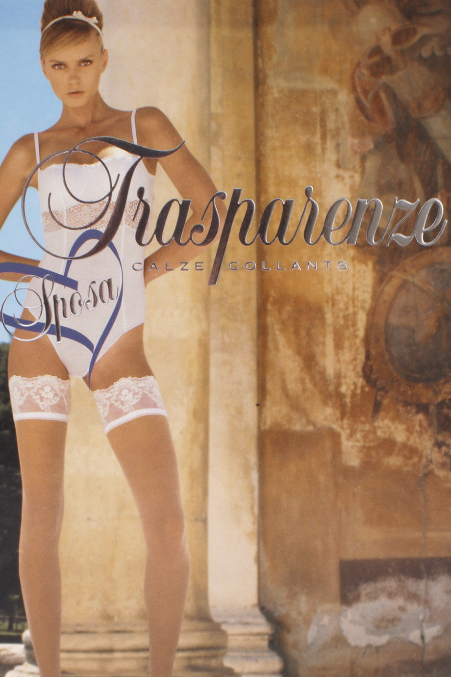 TRASPARENZE SPOSA PSICHE Νυφικές Λευκές Καλτσοδέτες