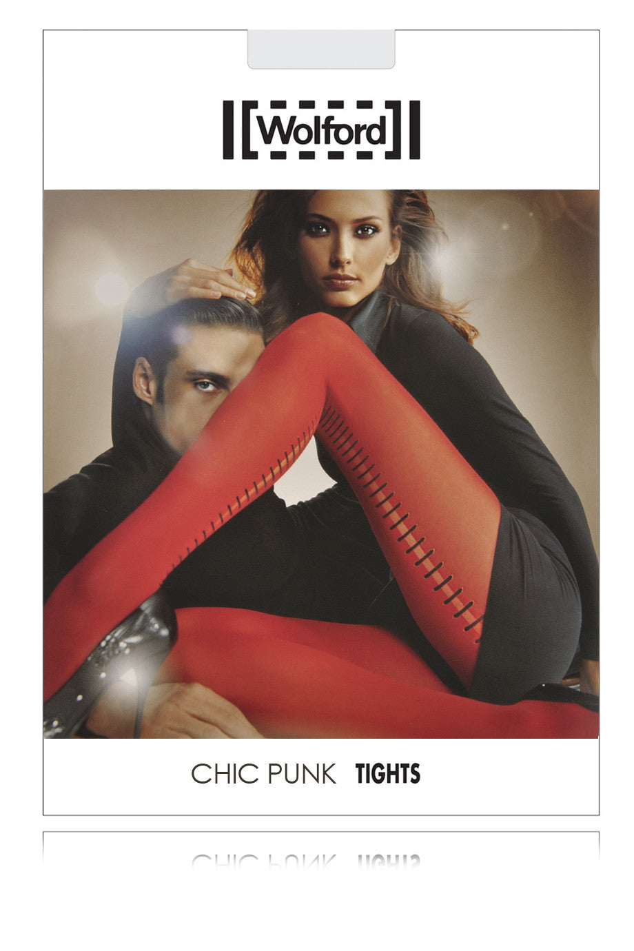 WOLFORD CHIC PUNK Καφέ Καλσόν με Μαύρο Σχέδιο