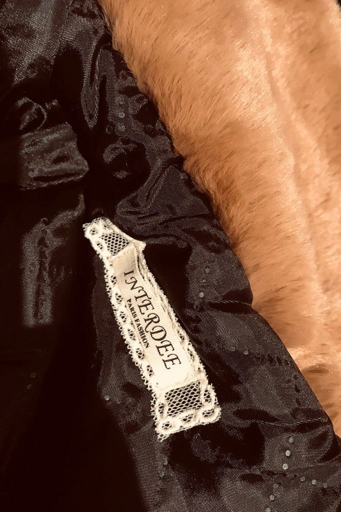 Bella Καμηλό Παλτό με Συνθετική Γούνα