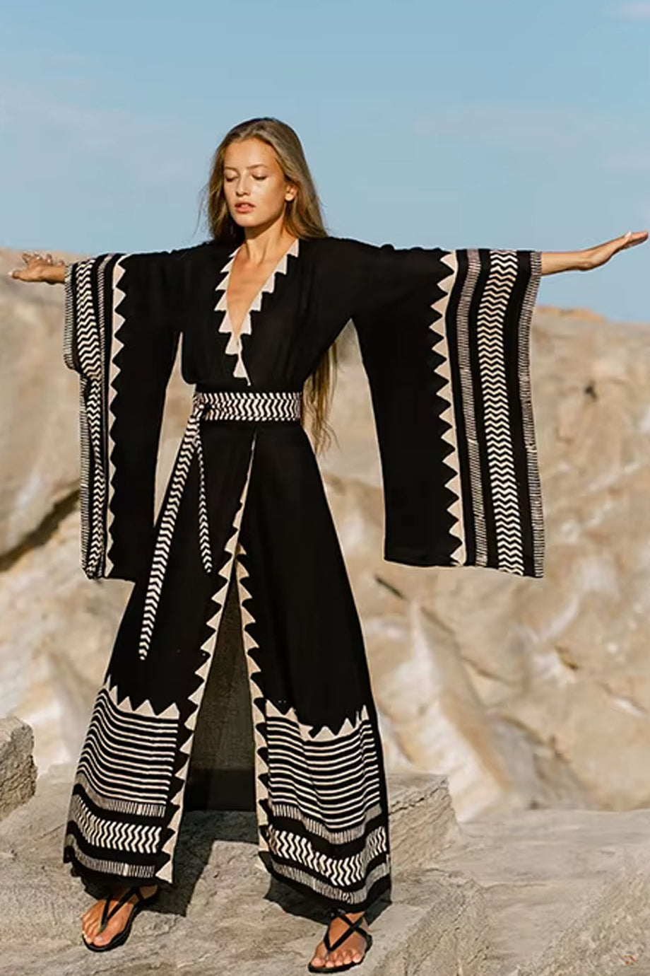 Soleil Botanique Εμπριμέ Κιμονό | Γυναικεία Ρούχα - Beachwear - Loungewear | Soleil Botanique Multicolor Print Kimono