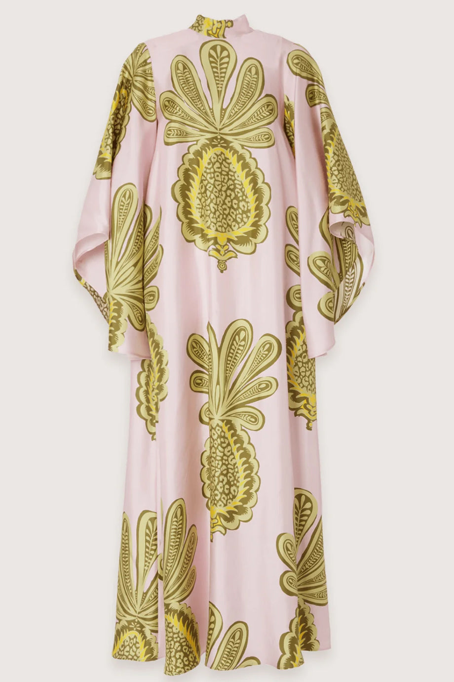 Esmea Printed Long Kaftan Dress with Halter Neck and Wide Sleeves