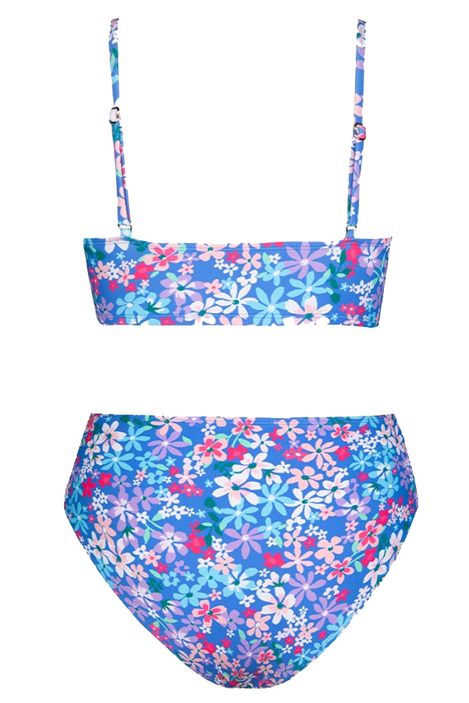 Caelum Φλοράλ Εμπριμέ Μπικίνι Μαγιό | Γυναικεία Μαγιό Μπικίνι - Swimwear - Bikini | Caelum Blue Floral Printed Bikini