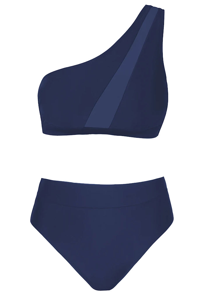 Lublina Blue One Shoulder Bikini Swimsuit
