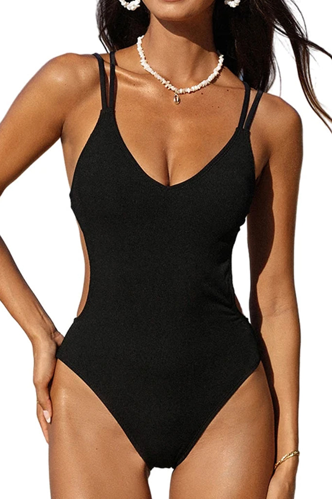 Arbely Μαύρο Ολόσωμο Μαγιό | Γυναικεία Μαγιό - Swimwear | Arbely Black One Piece Swimsuit