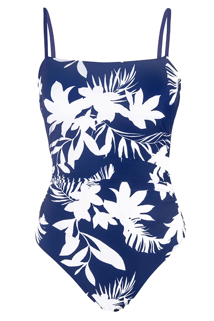 Dario Μπλε Φλοράλ Ολόσωμο Μαγιό | Γυναικεία Μαγιό - Swimwear | Dario Blue Floral Swimsuit