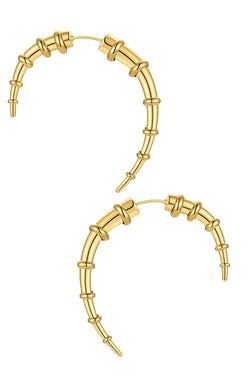 Golden Arrow Χρυσά Σκουλαρίκια Κρίκοι | Κοσμήματα - Σκουλαρίκια | Golden Arrow Gold Pearl Earrings