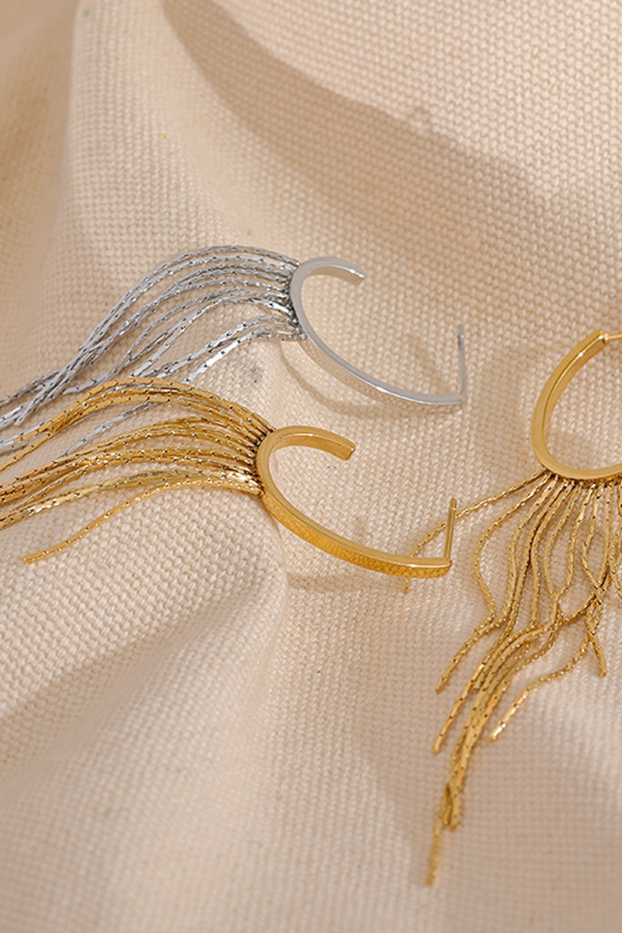 Vanessa Σκουλαρίκια με Κρίκους και Αλυσίδες | Κοσμήματα - Σκουλαρίκια | Vanessa Hoop Earrings with Chains