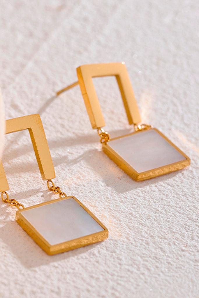 Danaty Χρυσά Σκουλαρίκια με Φίλντισι | Κοσμήματα -  Σκουλαρίκια | Danaty Gold Earrings with Natural Shell