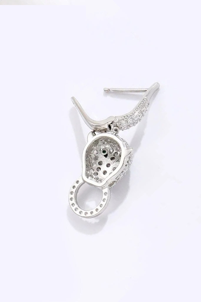 Cecilia Σκουλαρίκια Λεοπάρδαλη με Κρύσταλλα | Κοσμήματα - Σκουλαρίκια | Cecilia Silver Leopard Crystal Earrings