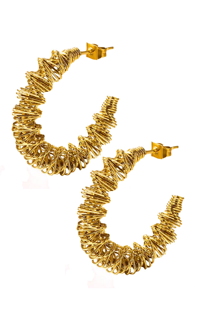 Abigy Χρυσά Σκουλαρίκια Κρίκοι | Σκουλαρίκια Earrings | Abigy Gold Spiral HoopsAbigy Χρυσά Σκουλαρίκια Κρίκοι | Σκουλαρίκια Earrings | Abigy Gold Spiral Hoops