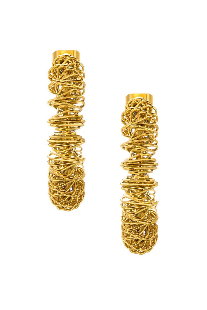 Abigy Χρυσά Σκουλαρίκια Κρίκοι | Σκουλαρίκια Earrings | Abigy Gold Spiral Hoops