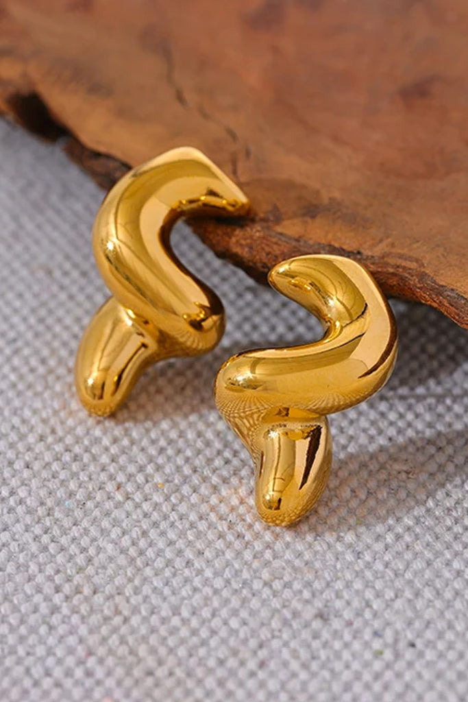 Swirly Σκουλαρίκια με Ιδιαίτερο Σχήμα | Κοσμήματα - Σκουλαρίκια Jewelry | Swirly Twisted Earrings