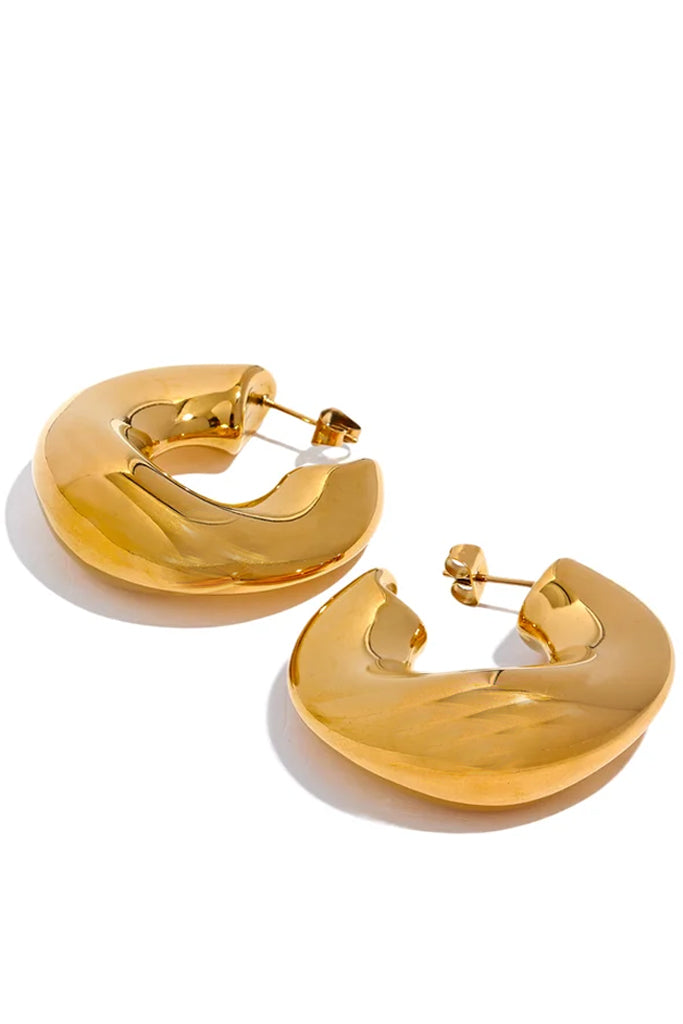 Talimar Χρυσά Σκουλαρίκια Κρίκοι | Σκουλαρίκια Earrings| Talimar Gold Hoop Earrings