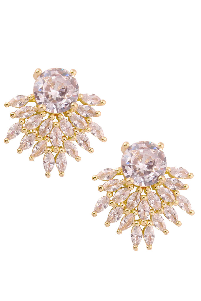 Zoey Crystal Clip Earrings