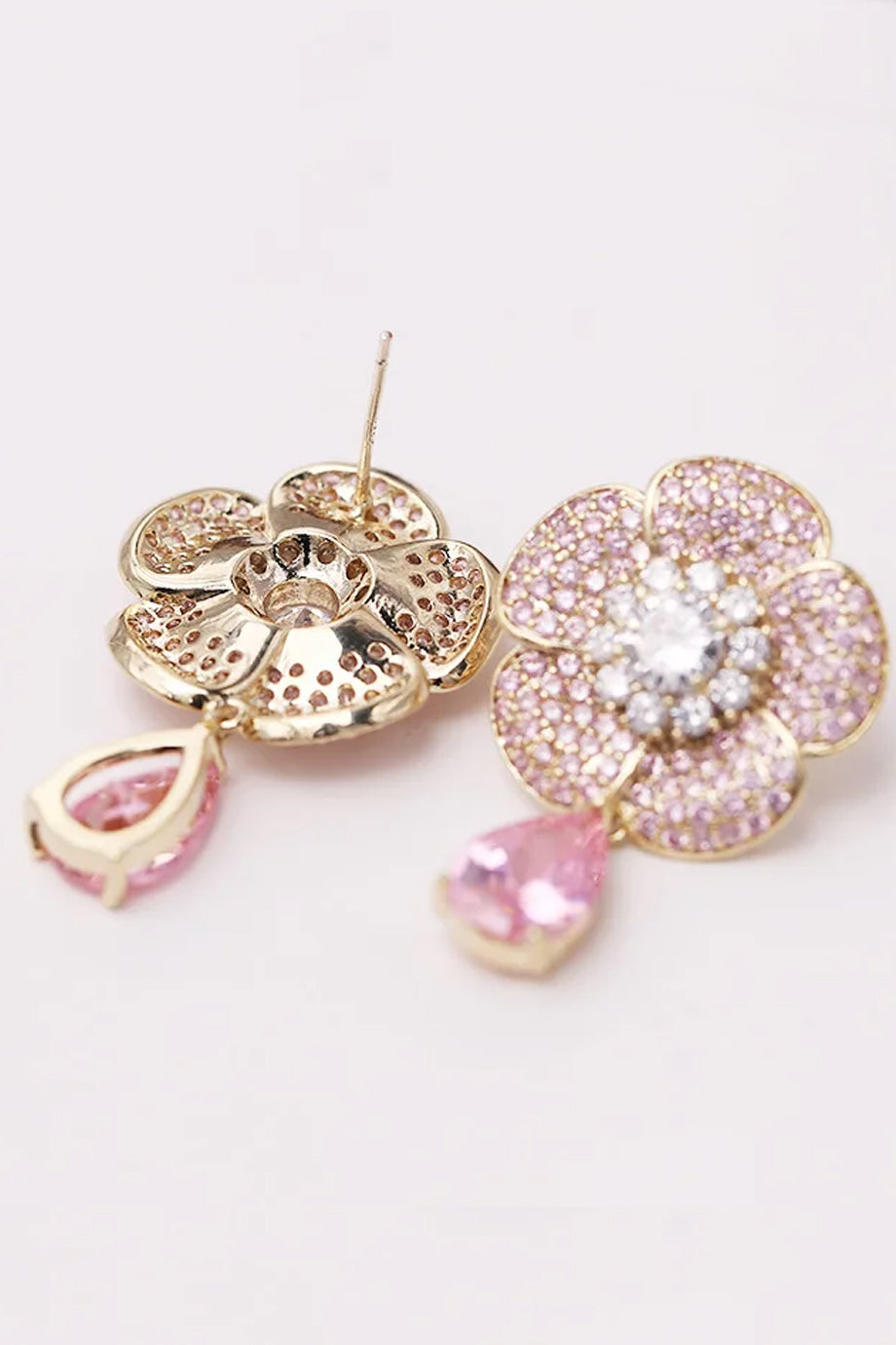 Rose Camelia Σκουλαρίκια με Κρύσταλλα | Κοσμήματα - Σκουλαρίκια Jewelry Earrings | Rose Camelia Crystal Flower Earrings