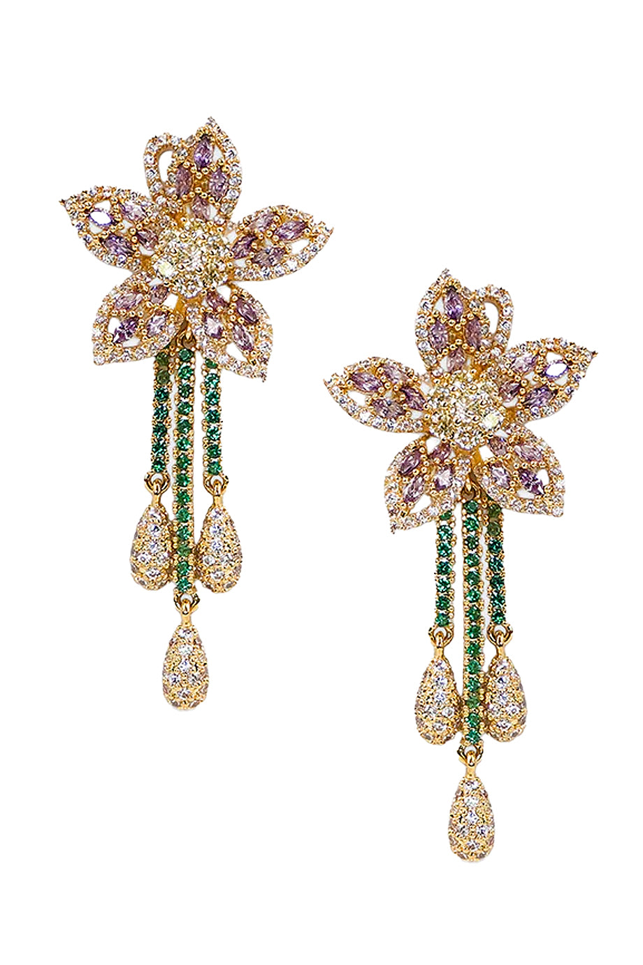 Luna Σκουλαρίκια με Κρύσταλλα | Κοσμήματα - Σκουλαρίκια Jewelry Earrings | Luna Crystal Flower Earrings