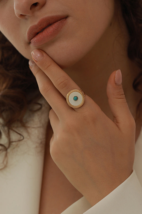 Ovalina Χρυσό Δαχτυλίδι με Φίλντισι | Κοσμήματα - Δαχτυλίδια | Ovalina Gold Ring with Natural Pearl